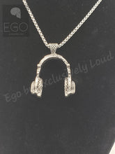 Load image into Gallery viewer, Headphones Necklace, close up detail
