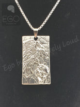 Load image into Gallery viewer, Eagle Skull Necklace, close up detail
