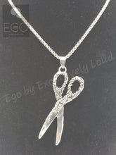 Load image into Gallery viewer, Scissors Necklace, close up detail
