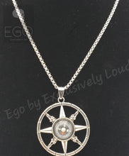 Load image into Gallery viewer, Compass Necklace, close up detail
