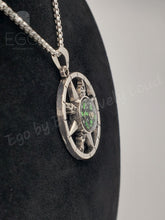 Load image into Gallery viewer, Compass Necklace, worn view
