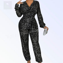 Load image into Gallery viewer, Classy Shimmer Women's Stretch Jumpsuit, front view
