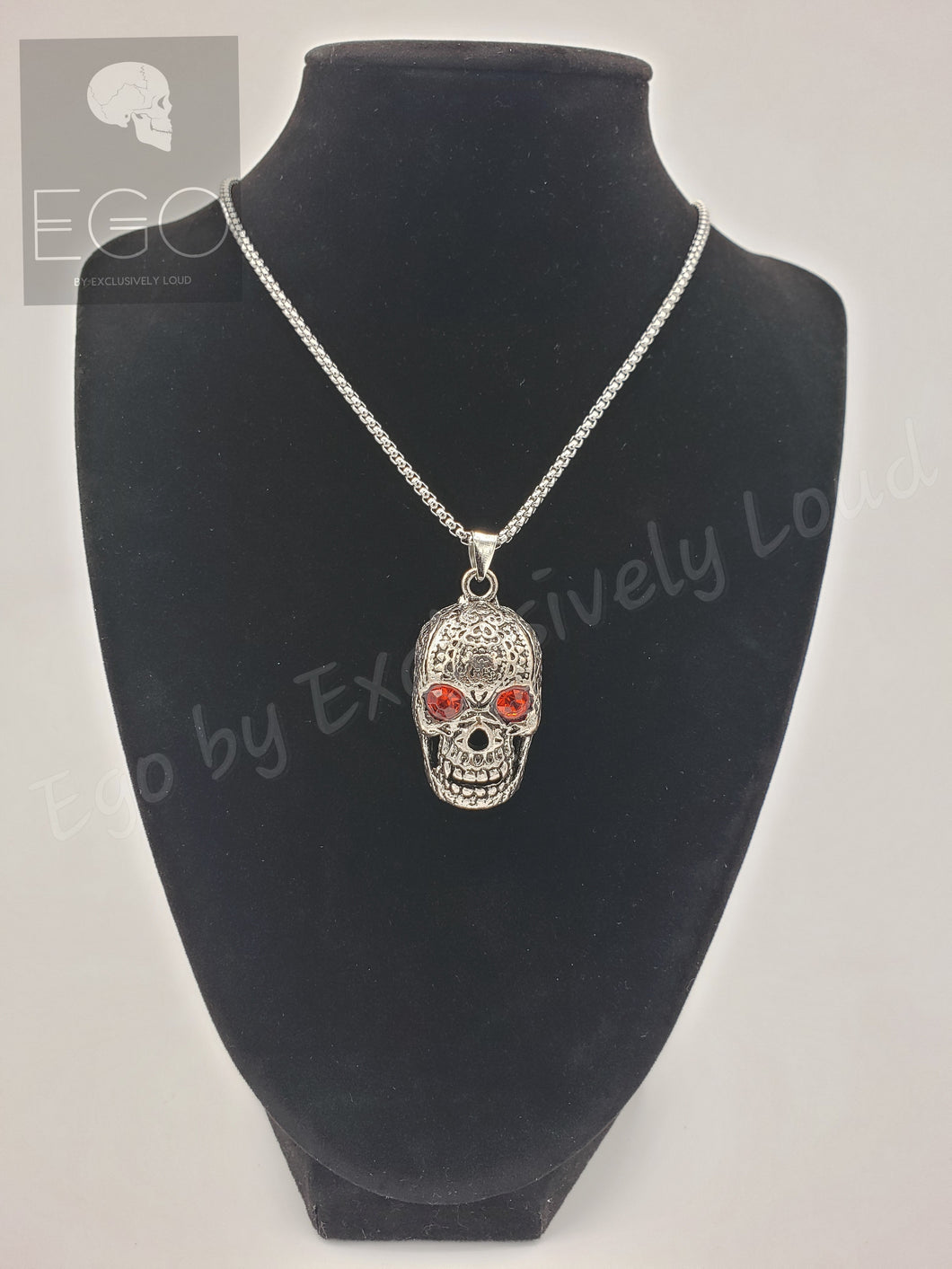 Ego Red Eyed Skull Necklace