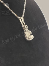 Load image into Gallery viewer, Single Silver Boxing Glove Necklace
