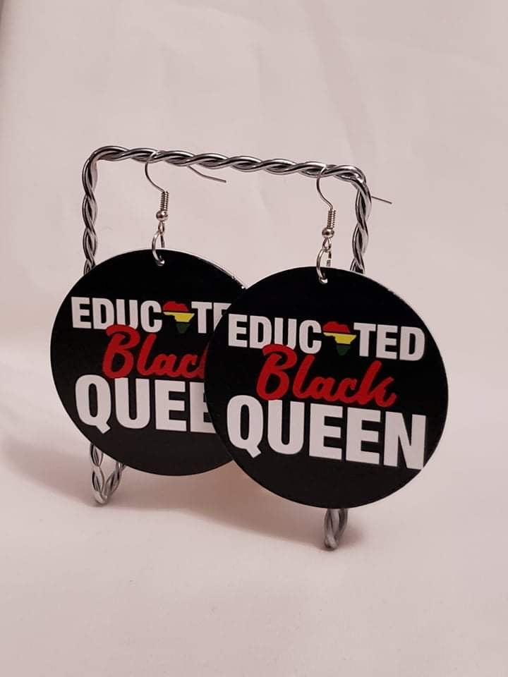 Educated Black Queen Earrings