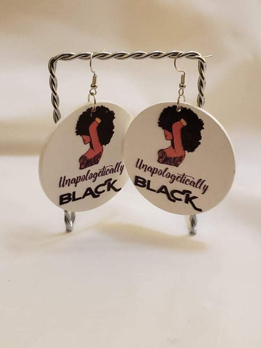 Unapologetically Black Afrocentric Wooden Earrings