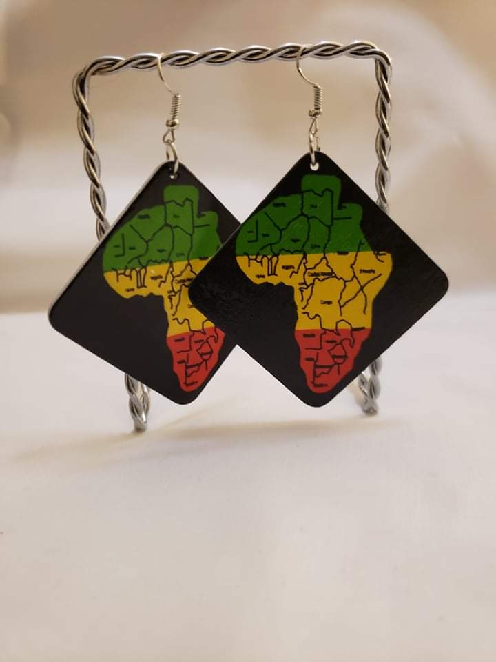 Map Out Africa Earrings